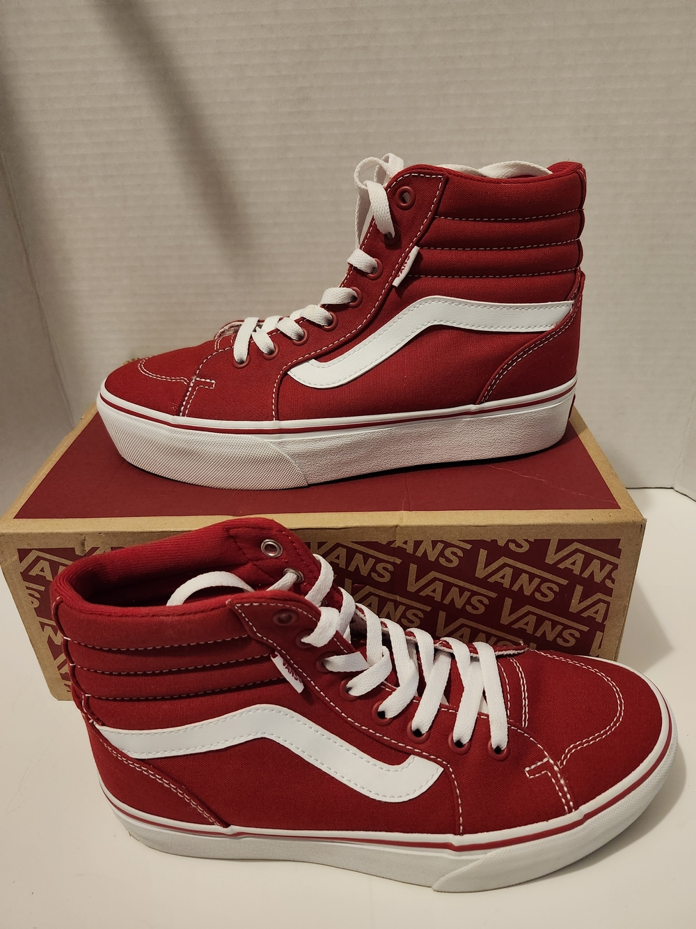 Vans Kids Sk8-Hi High-Top Sneakers in Red